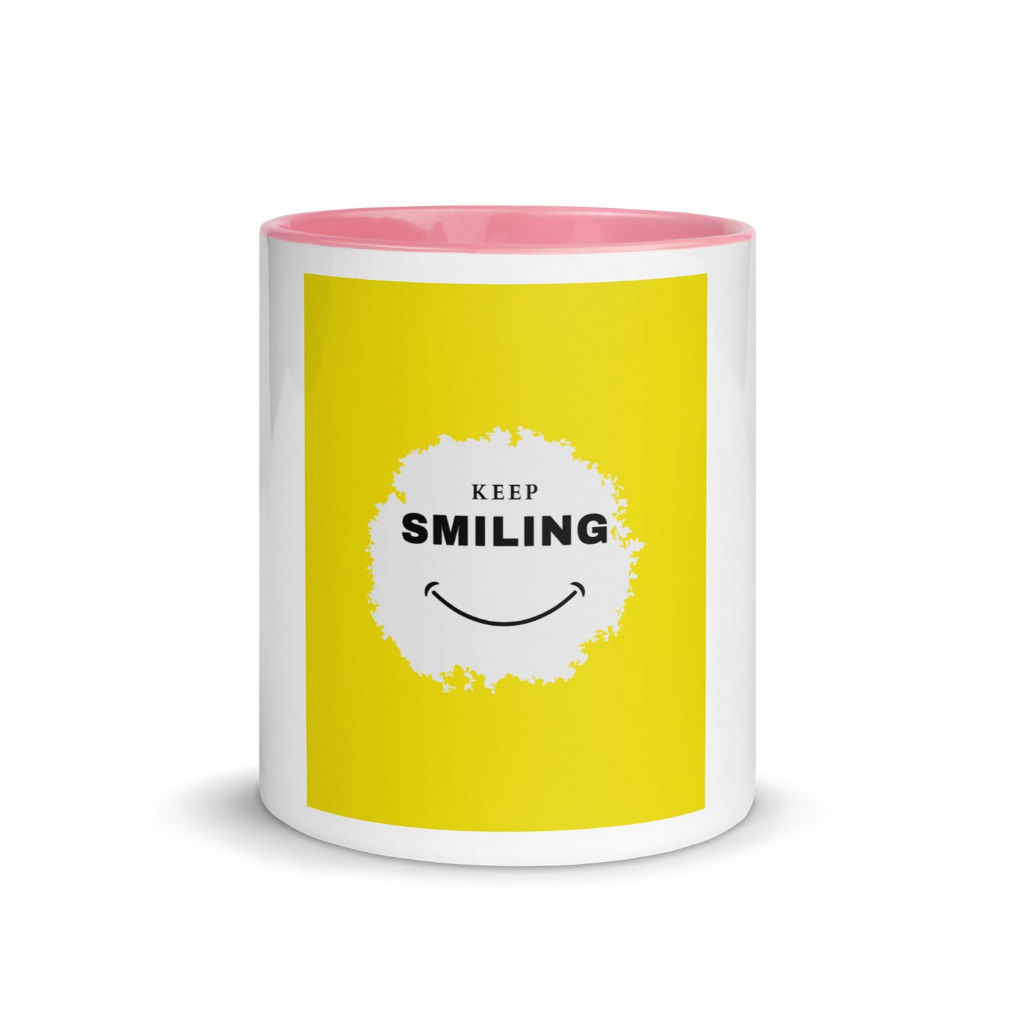 Mug with Color Inside-KEEP SMILING (YELLOW)