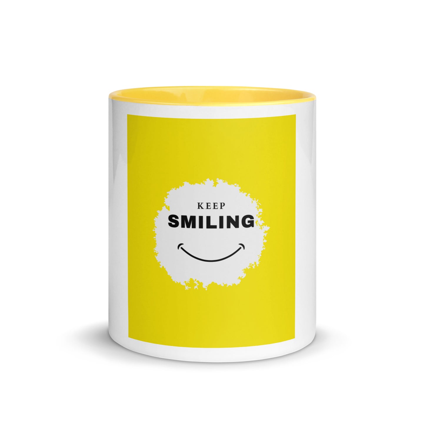 Mug with Color Inside-KEEP SMILING (YELLOW)