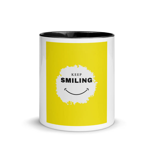 Mug with Color Inside-KEEP SMILING (YELLOW)